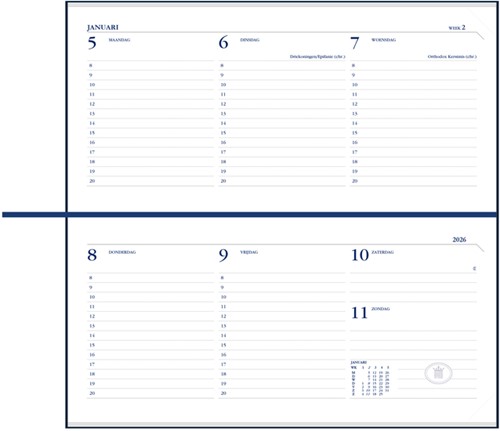 Agenda 2026 Ryam Memoplan 7 Mundior 7d/2p bordeaux 1 Stuk-3