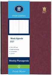 Agenda 2027 Ryam Weekly 7d/2p bordeaux 1 Stuk