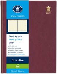 Agenda 2027 Ryam Executive Mundior 7d/2 bordeaux 1 Stuk