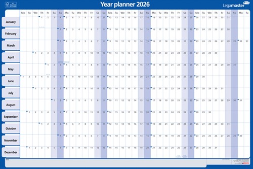 Jaarplanner 2026 Legamaster 90x60 horizon gelam 1 Stuk