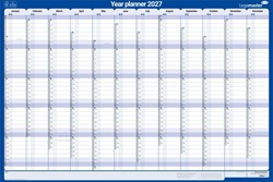 Jaarplanner 2027 LM 1 persoon 90x60cm horizontaal 1 Stuk