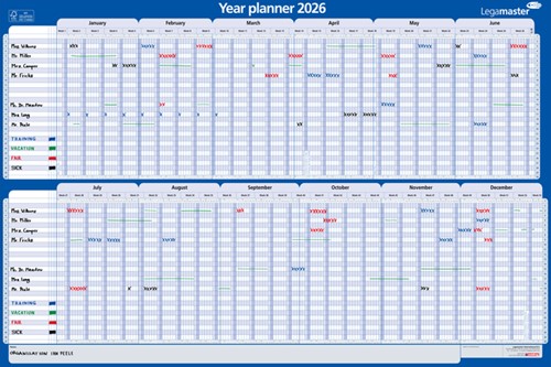 Projectplanner 2026 LM 90x60cm hor gelamineerd 1 Stuk-2