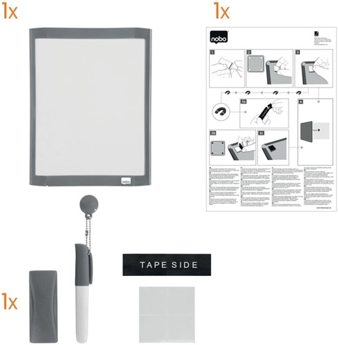 Whiteboard Nobo 21.6x28cm magnetisch assorti 1 Stuk-6