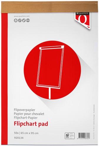 Flipoverpap Quantore 65x95cm blanco/ruit 74gr 1 Stuk
