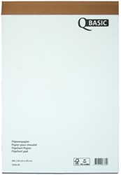 Flipoverpapier Qbasic 65x95cm blanco ruit 1 Stuk