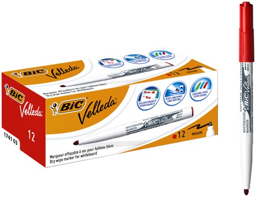 Whiteboardmarker Bic 1741 rond M rood 1 Stuk-3