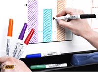 Whiteboardmarker Bic 1744 rond M assorti 4 Stuk-2