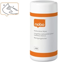 Whiteboard reinigingsdoekjes Nobo pot met 100 st 100 Stuk-2