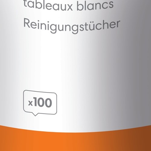 Whiteboard reinigingsdoekjes Nobo pot met 100 st 100 Stuk-1