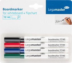 Whiteboardmarker Legamaster TZ140 1mm 4st ass 4 Stuk