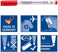 Whiteboardmarker Staedtler 301 rond 1mm ass 4 Stuk-1