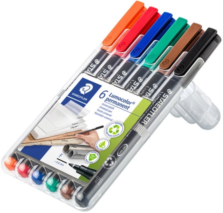 Viltstift Staedtler OHP Lumo F 318 perm wp6 6 Stuk-2