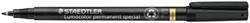 Viltstift Staedtler OHP Lumo F 319 perm special zw 1 Stuk