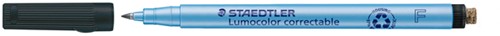 Viltstift Staedtler OHP Lumo F 305 correctable zw 1 Stuk
