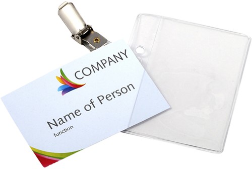 Badge Europel met strip en clip 90x60mm 1 Stuk-2