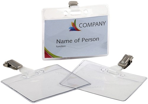 Badge Europel met strip en clip 90x60mm 1 Stuk-3
