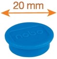 Magneet Nobo 20mm 120gr blauw 8 stuks 8 Stuk-3