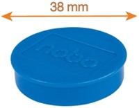 Magneet Nobo 38mm blauw 4 stuks 4 Stuk-3