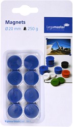 Magneet Legamaster 20mm 250gr blauw 8 stuks 8 Stuk