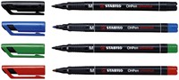 Viltstift STABILO OHP 843/41 rond M blauw 1 Stuk-1