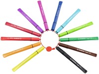 Viltstift STABILO Cappi 168/12 M 12st assorti 12 Stuk-1