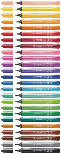 Viltstift STABILO Cappi 168/12 Arty M 12st assorti 12 Stuk-3