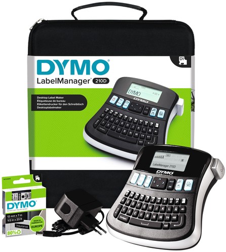 Labelprinter Dymo LM 210D qwerty 12mm koffer 1 Stuk