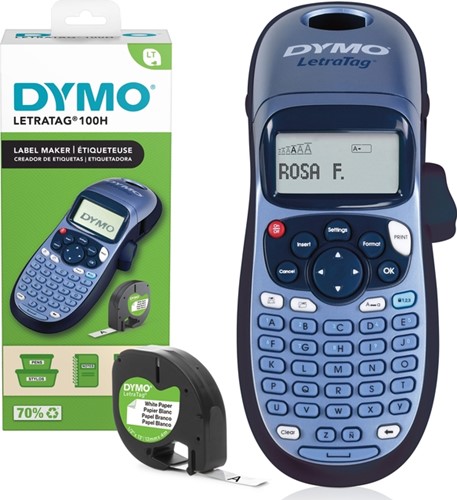 Labelprinter Dymo LetraTag 100H abc 12mm blauw 1 Stuk-2