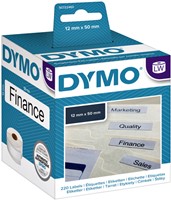 Etiket Dymo LabelWriter hangmap 12x50 wit 220 Stuk-4