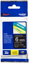 Labeltape Brother P-touch TZE-315 6mm wit op zwart