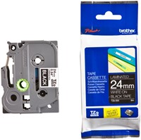 Labeltape Brother P-touch TZE-355 24mm wit op zwart-3