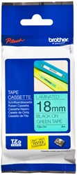 Labeltape Brother Ptouch TZe741 18mm groen 1 Stuk
