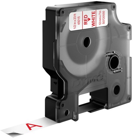 Labeltape Dymo LabelManager D1 polyester 12mm wit 1 Stuk-3