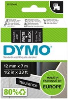 Labeltape Dymo LabelManager D1 12mmx7m zwart 1 Stuk