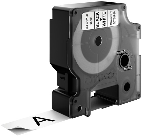 Labeltape Dymo LabelManager D1 polyester 19mm wit 1 Stuk-3