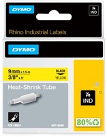Labeltape Dymo Rhino industrieel krimpkous 9mm gl 1 Stuk