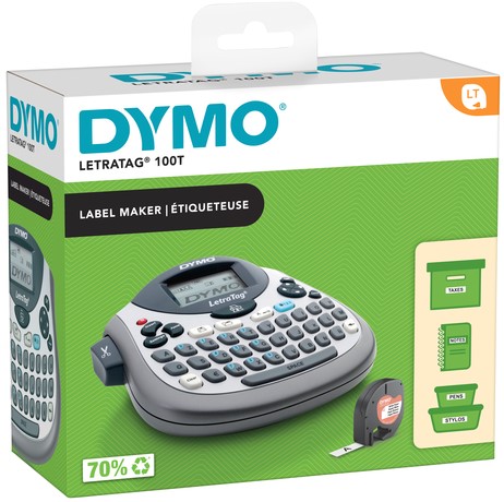 Labelprinter Dymo LetraTag 100T azerty 12mm zilver 1 Stuk