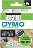 Labeltape Dymo LabelManager D1 polyester 6mm wit 1 Stuk