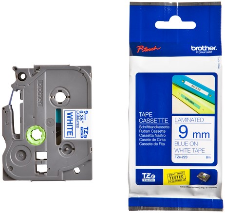 Labeltape Brother Ptouch TZe223 9mm wit 1 Stuk-3
