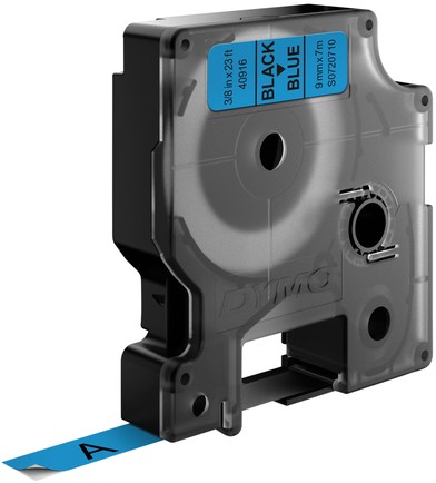 Labeltape Dymo LabelManager D1 polyester 9mm blauw 1 Stuk-3