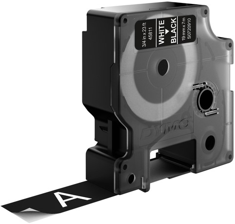Labeltape Dymo LabelManager D1 polyester 19mm zw 1 Stuk-2