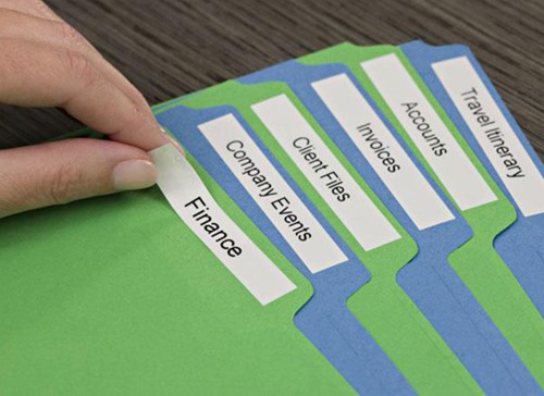 Labeltape Dymo LabelManager D1 polyester 19mm wit 1 Stuk-3