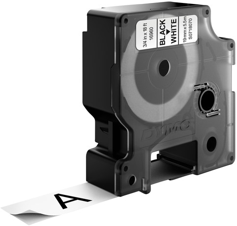 Labeltape Dymo LabelManager D1 polyester 19mm wit 1 Stuk-6
