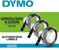 Relieftape Dymo embossing vinyl 9mm rood 1 Stuk-1