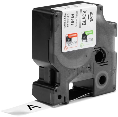 Labeltape Dymo Rhino industrieel polyester 19mm wt 1 Stuk-2