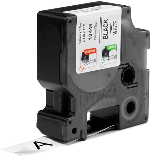 Labeltape Dymo Rhino industrieel vinyl 19mm wit 1 Stuk-2