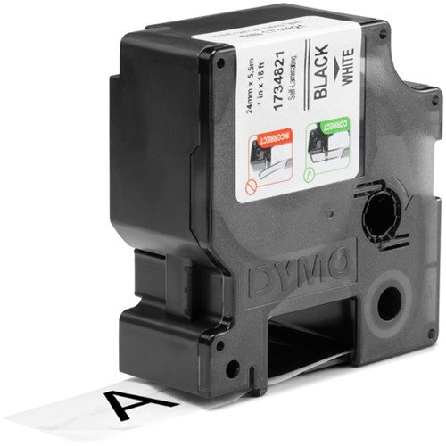 Labeltape Dymo Rhino industrieel 24mm wit 1 Stuk-2