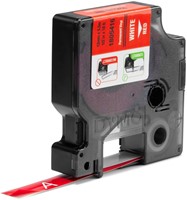 Labeltape Dymo Rhino industrieel vinyl 12mm rood 1 Stuk-2