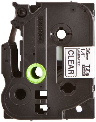 Labeltape Brother Ptouch TZe161 36mm transparant 1 Stuk-2
