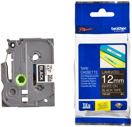 Labeltape Brother Ptouch TZe335 12mm zwart 1 Stuk-3